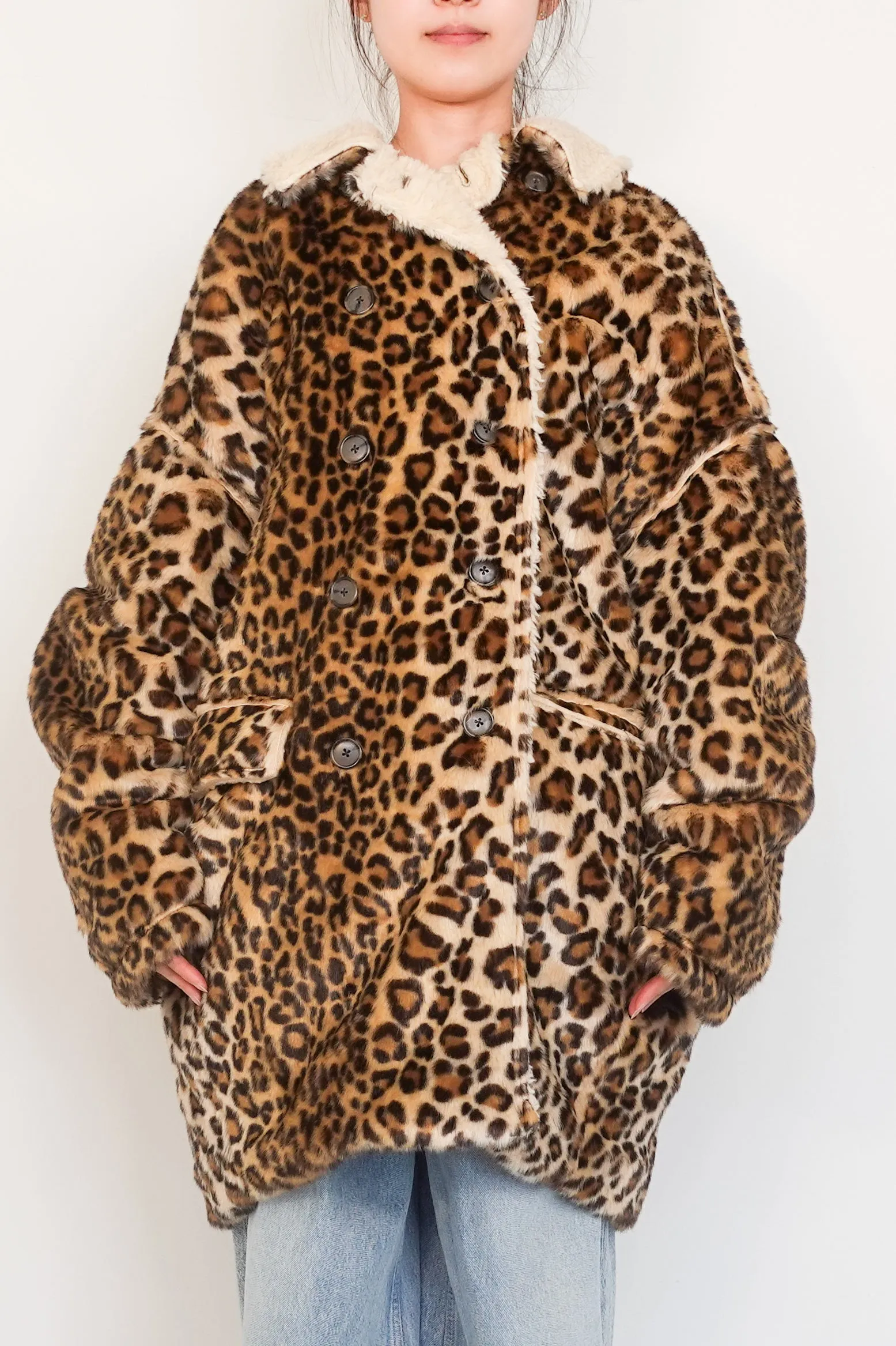 Leopard Print Faux Fur Coat RRP £1,200