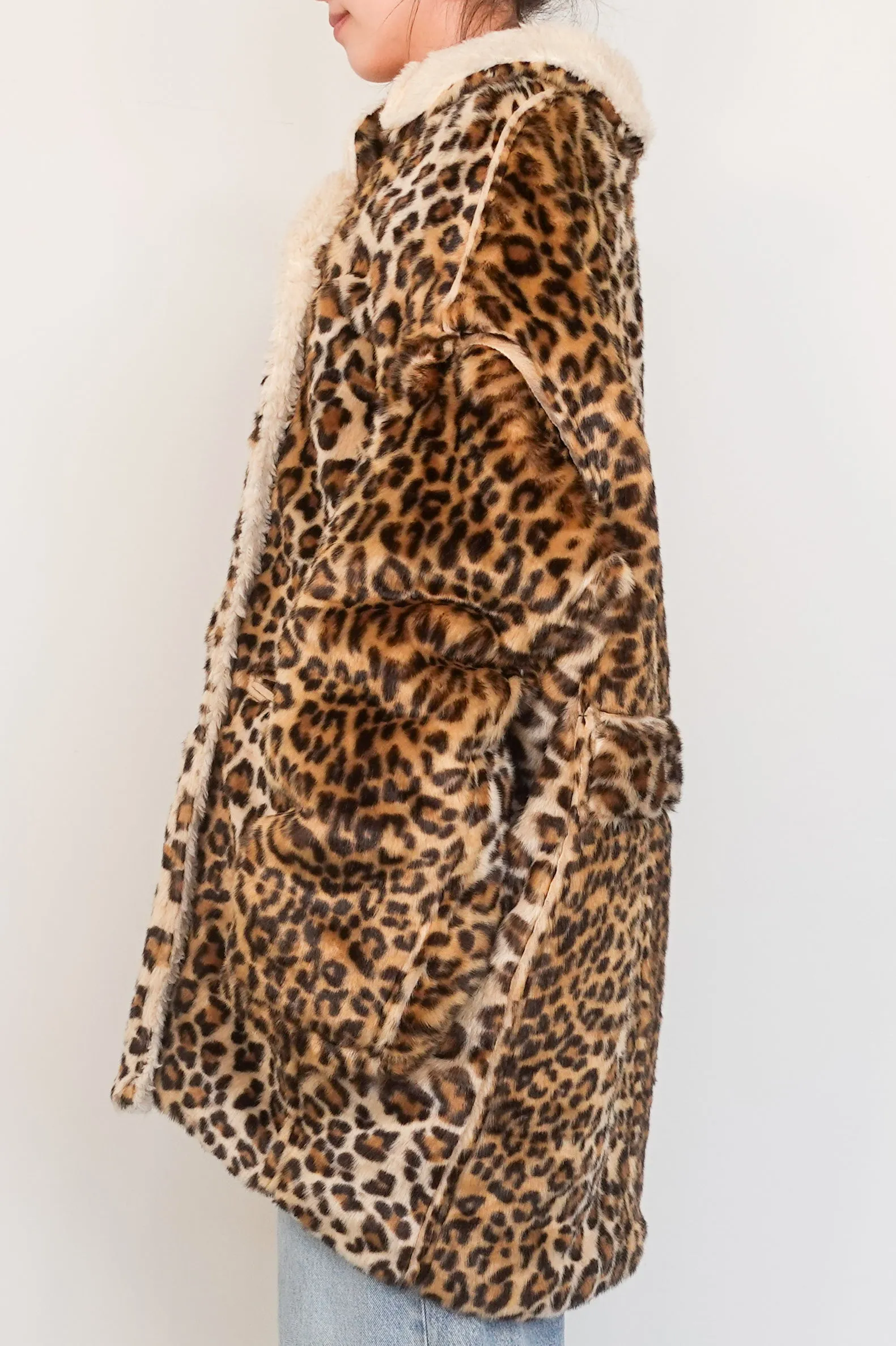 Leopard Print Faux Fur Coat RRP £1,200