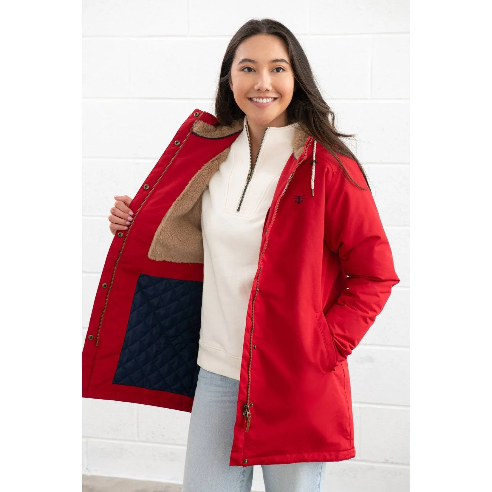 Lighthouse Scarlet Ladies Waterproof Coat Red