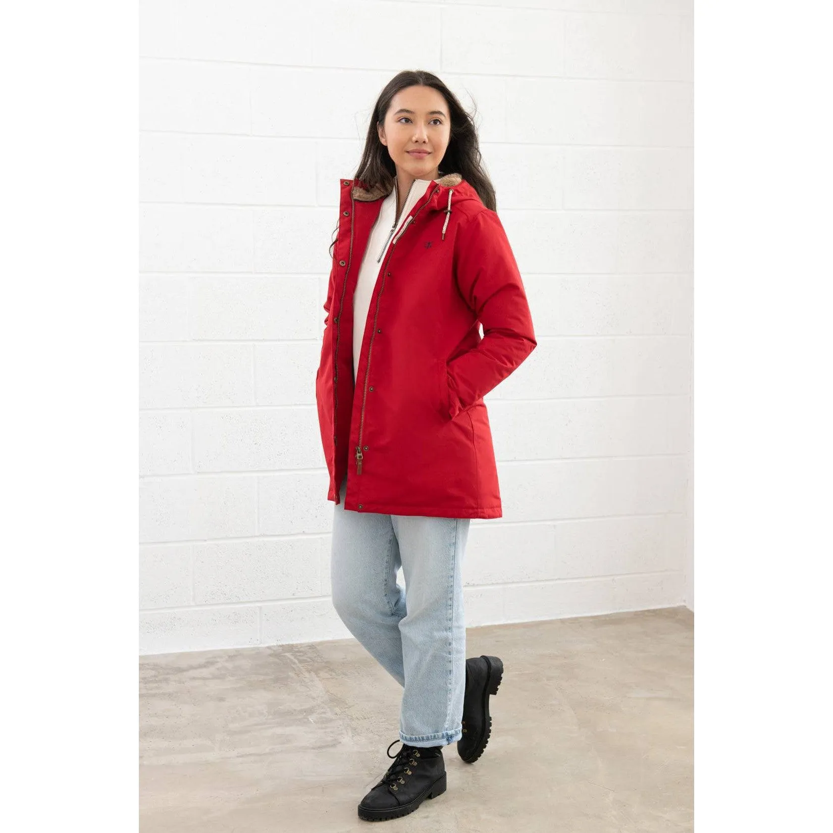 Lighthouse Scarlet Ladies Waterproof Coat Red