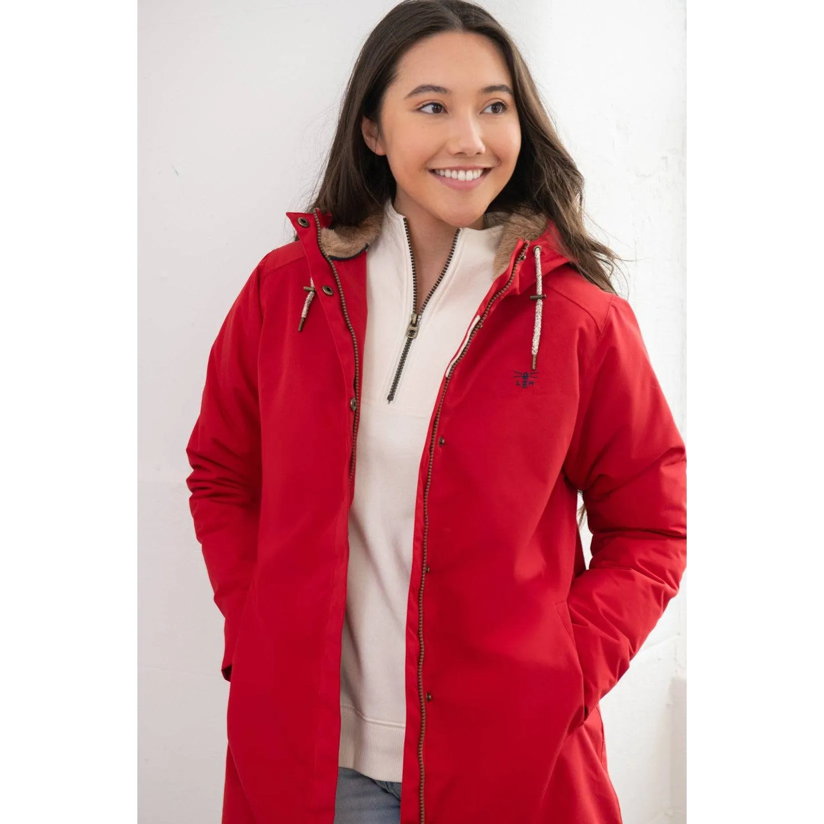 Lighthouse Scarlet Ladies Waterproof Coat Red