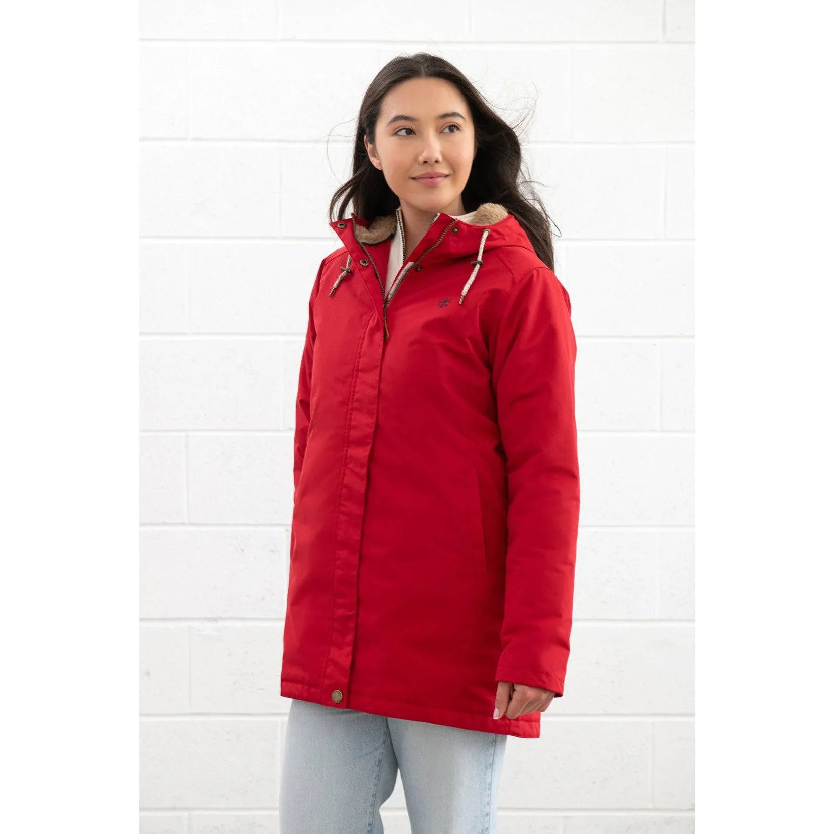 Lighthouse Scarlet Ladies Waterproof Coat Red