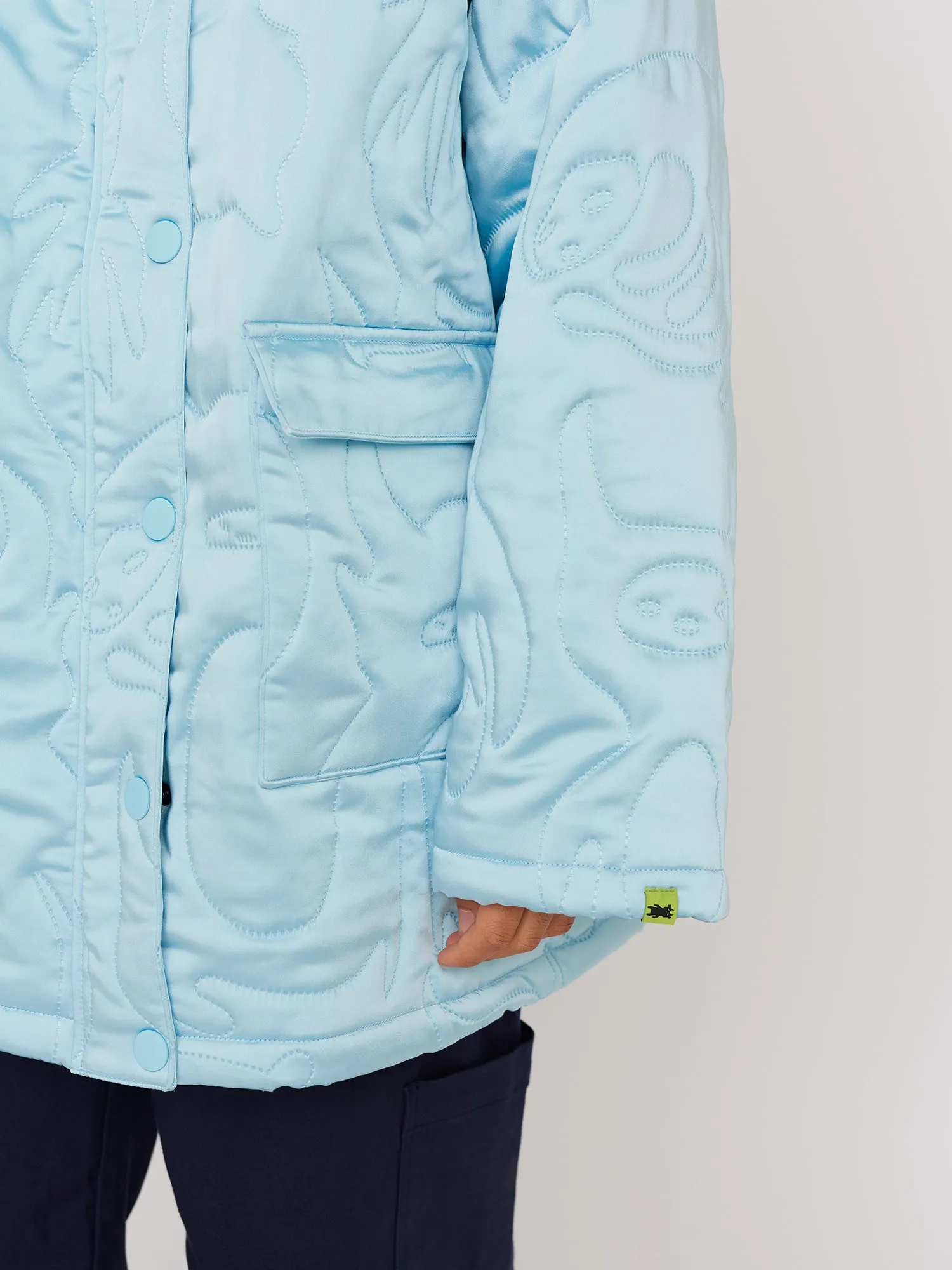 LO X Daddy Bears Satin Quilted Coat