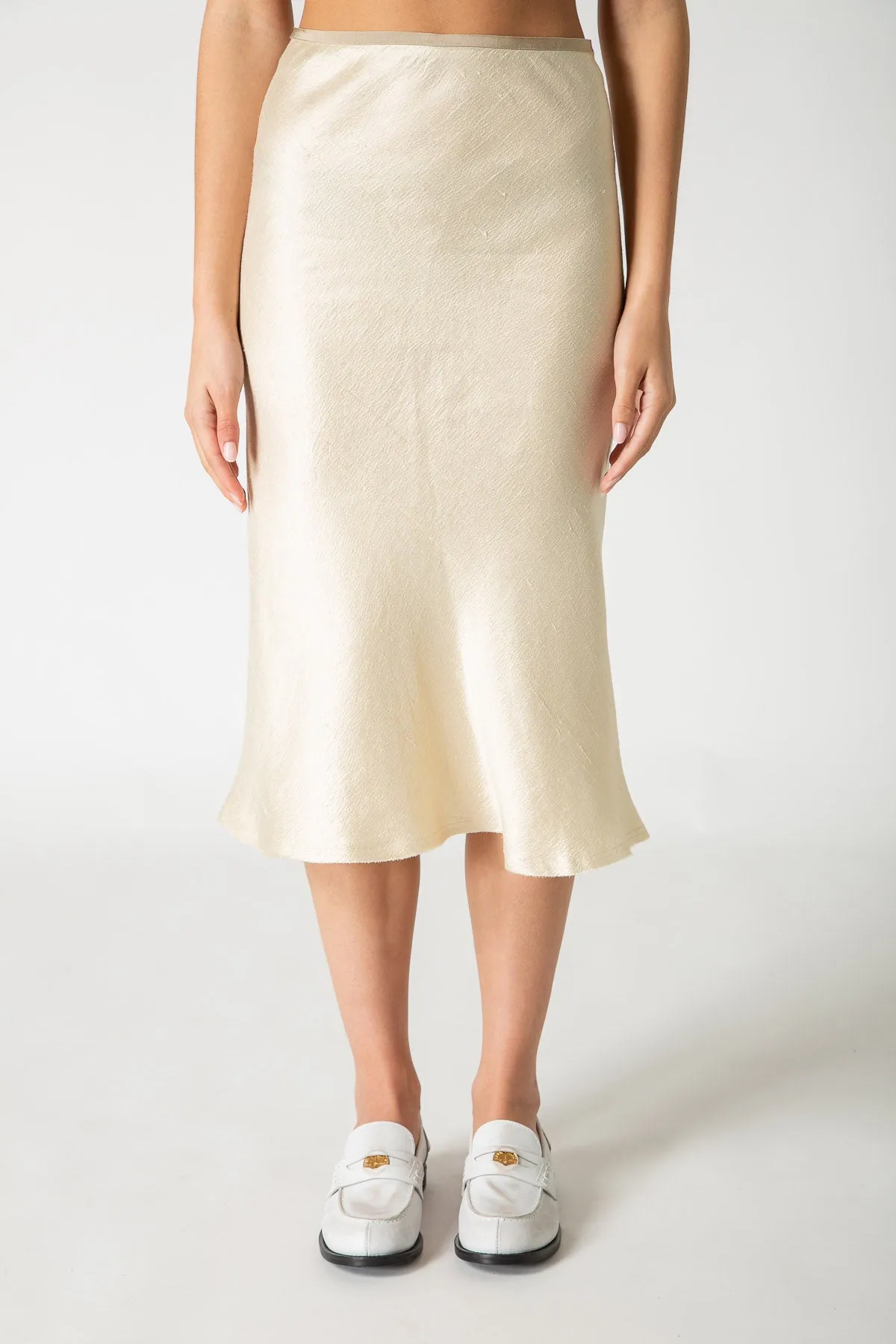 MAISON MARGIELA | SILK MIDI SKIRT