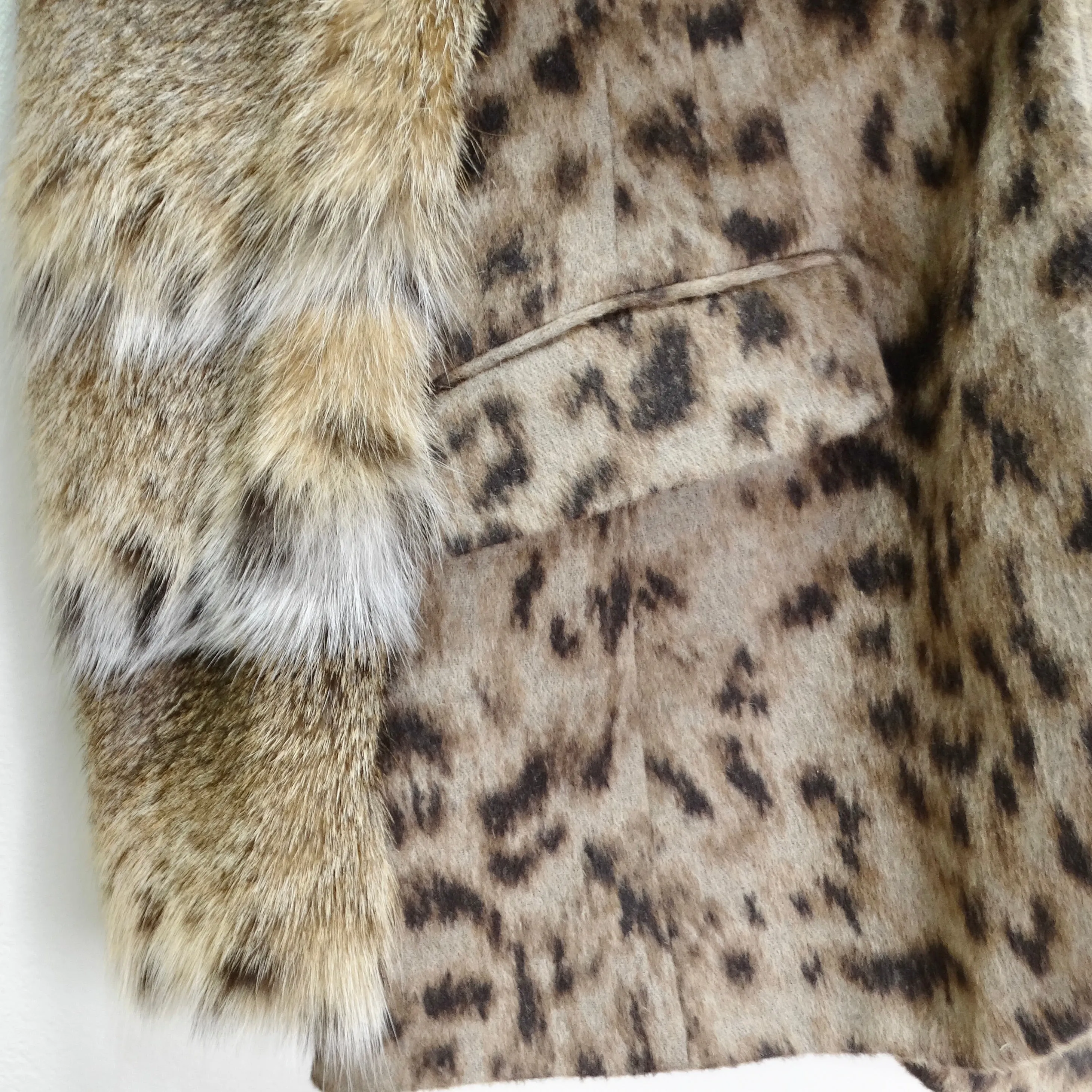 Moschino 1990s Leopard Angora Fur Jacket