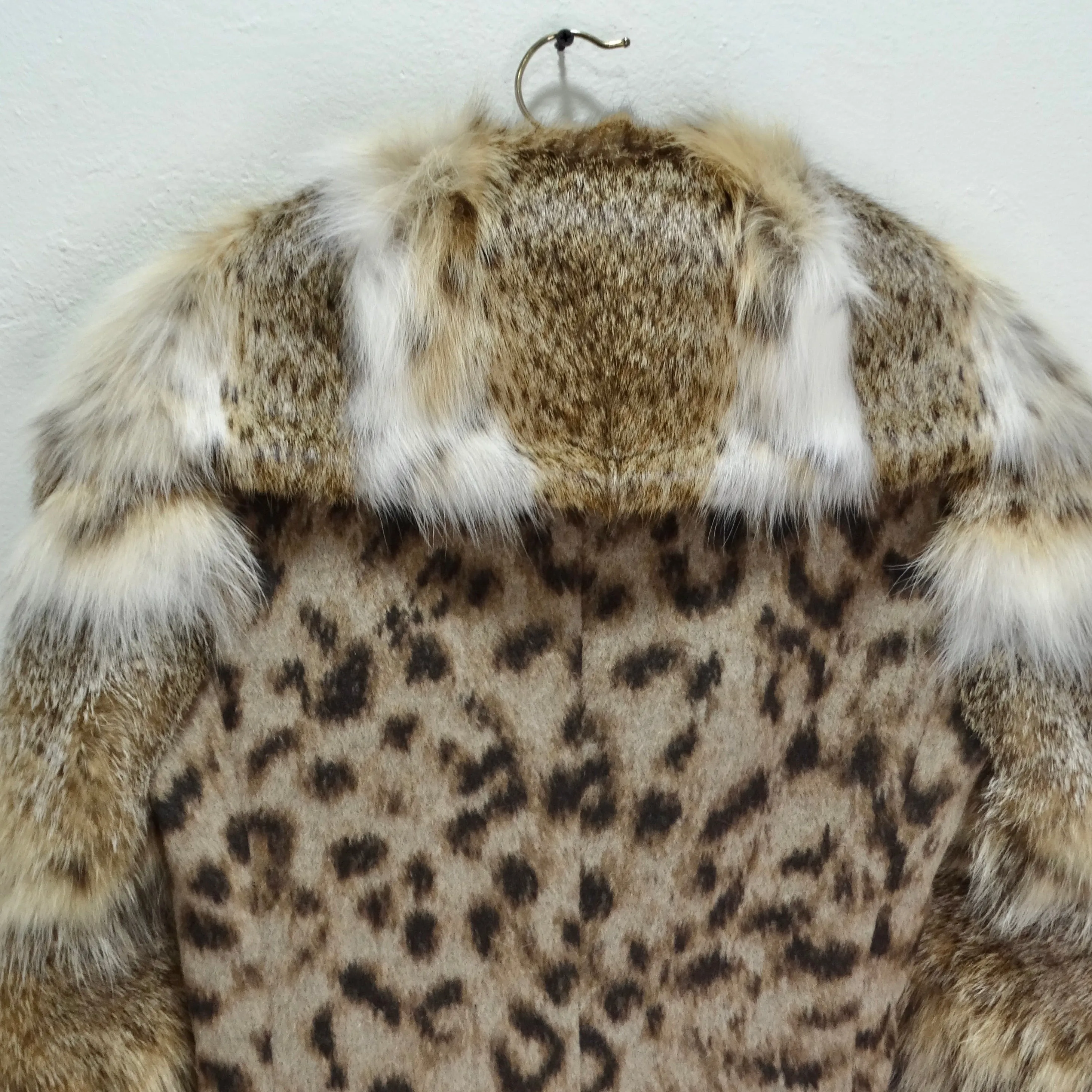 Moschino 1990s Leopard Angora Fur Jacket