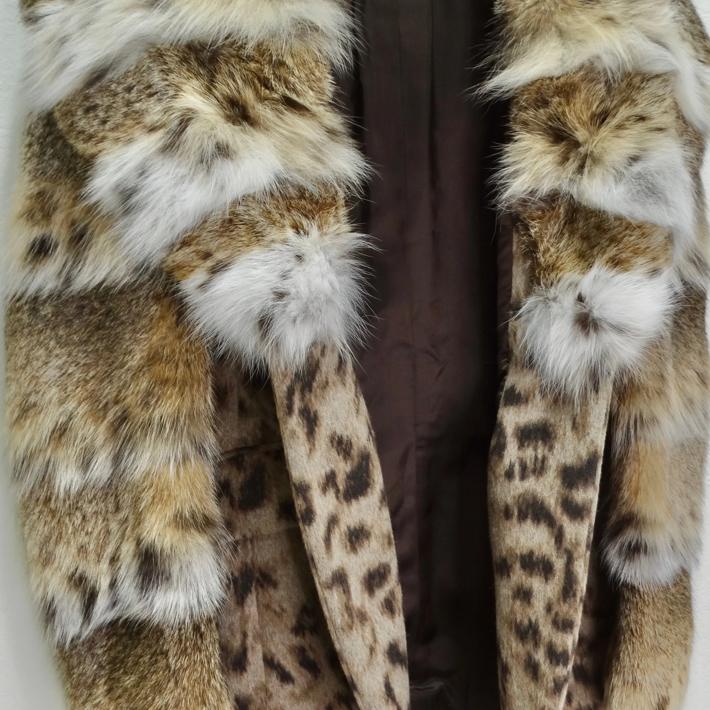 Moschino 1990s Leopard Angora Fur Jacket