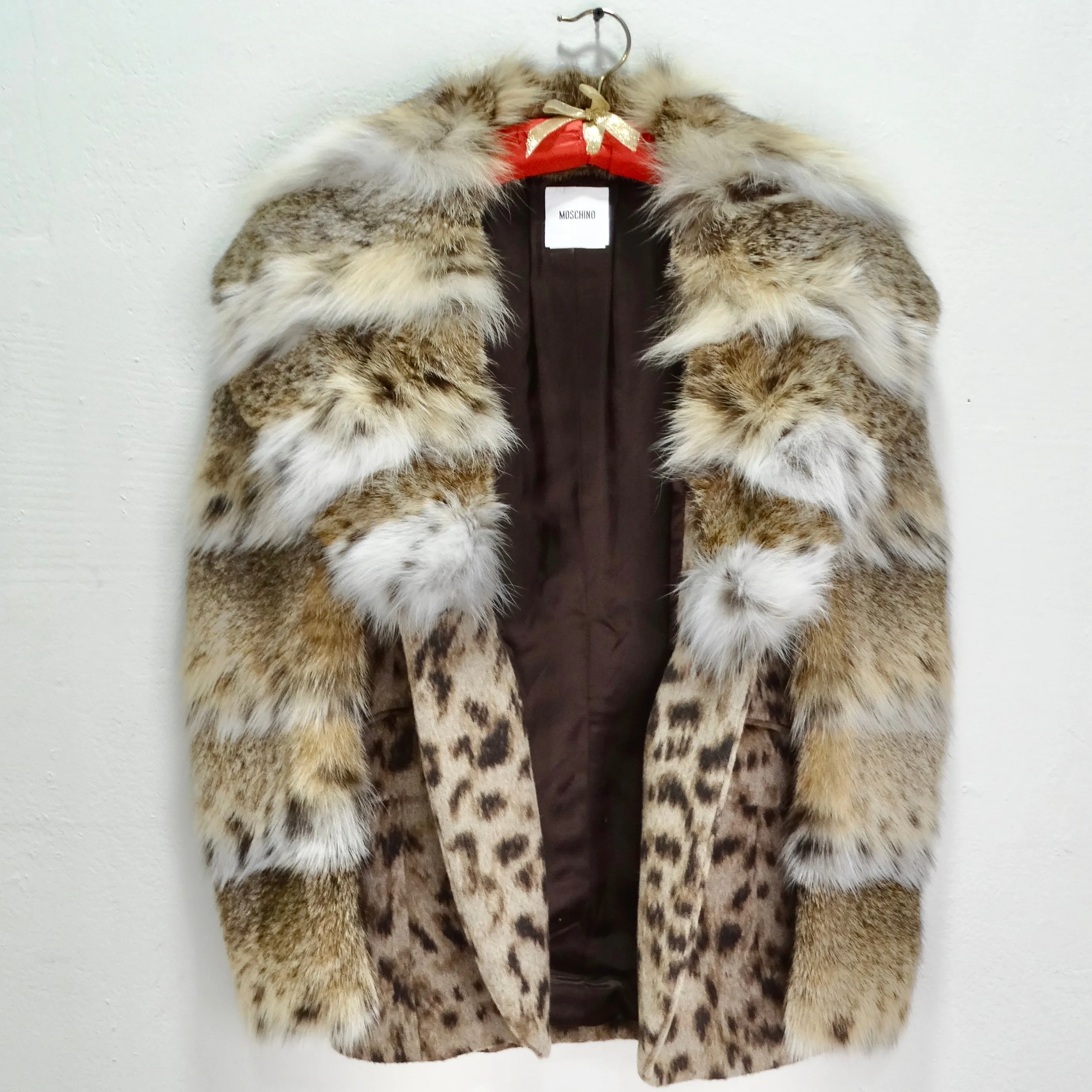 Moschino 1990s Leopard Angora Fur Jacket