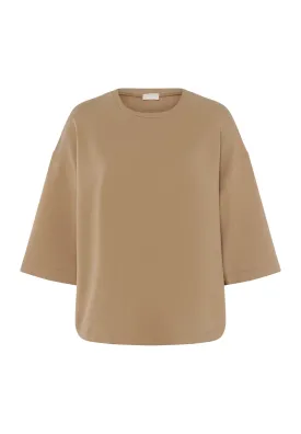 Natural Living Cotton Round Neck Top | Deep Taupe 78810-2828