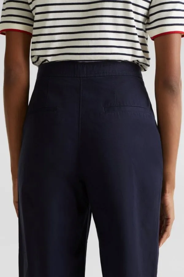 Navy Cotton Culottes