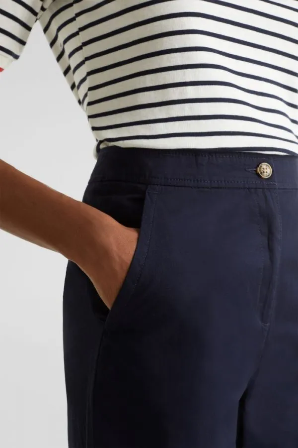 Navy Cotton Culottes