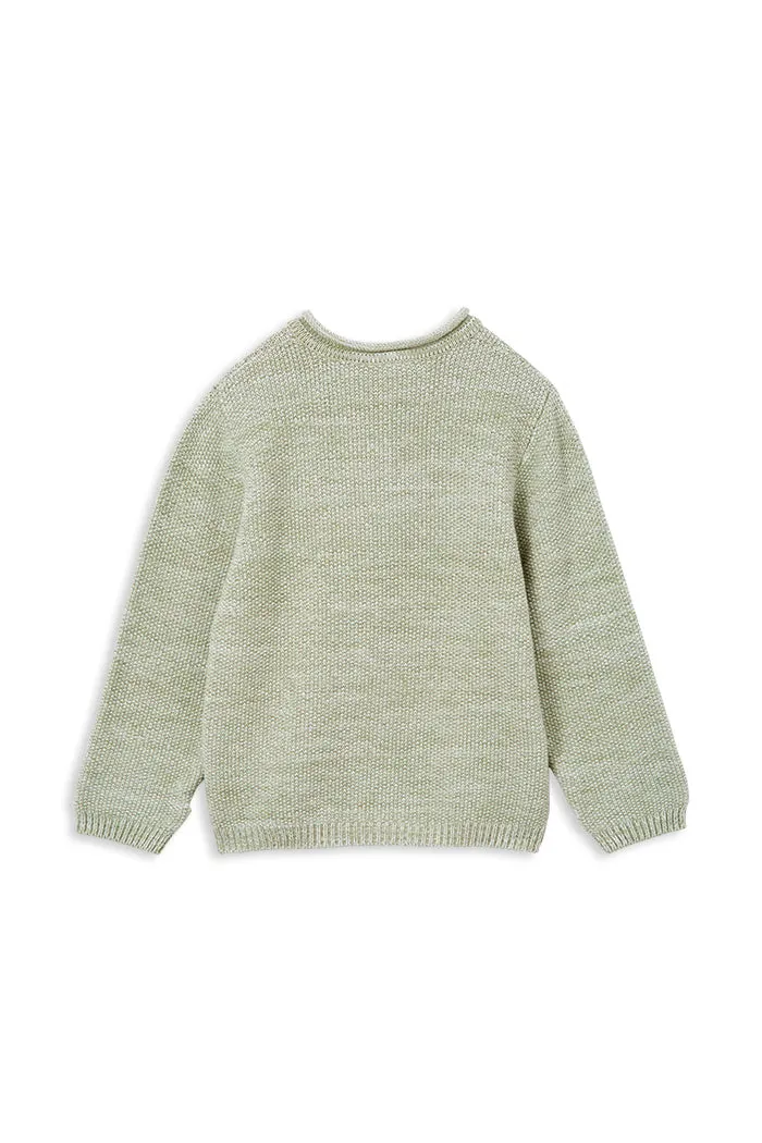 Olive Knit Henley