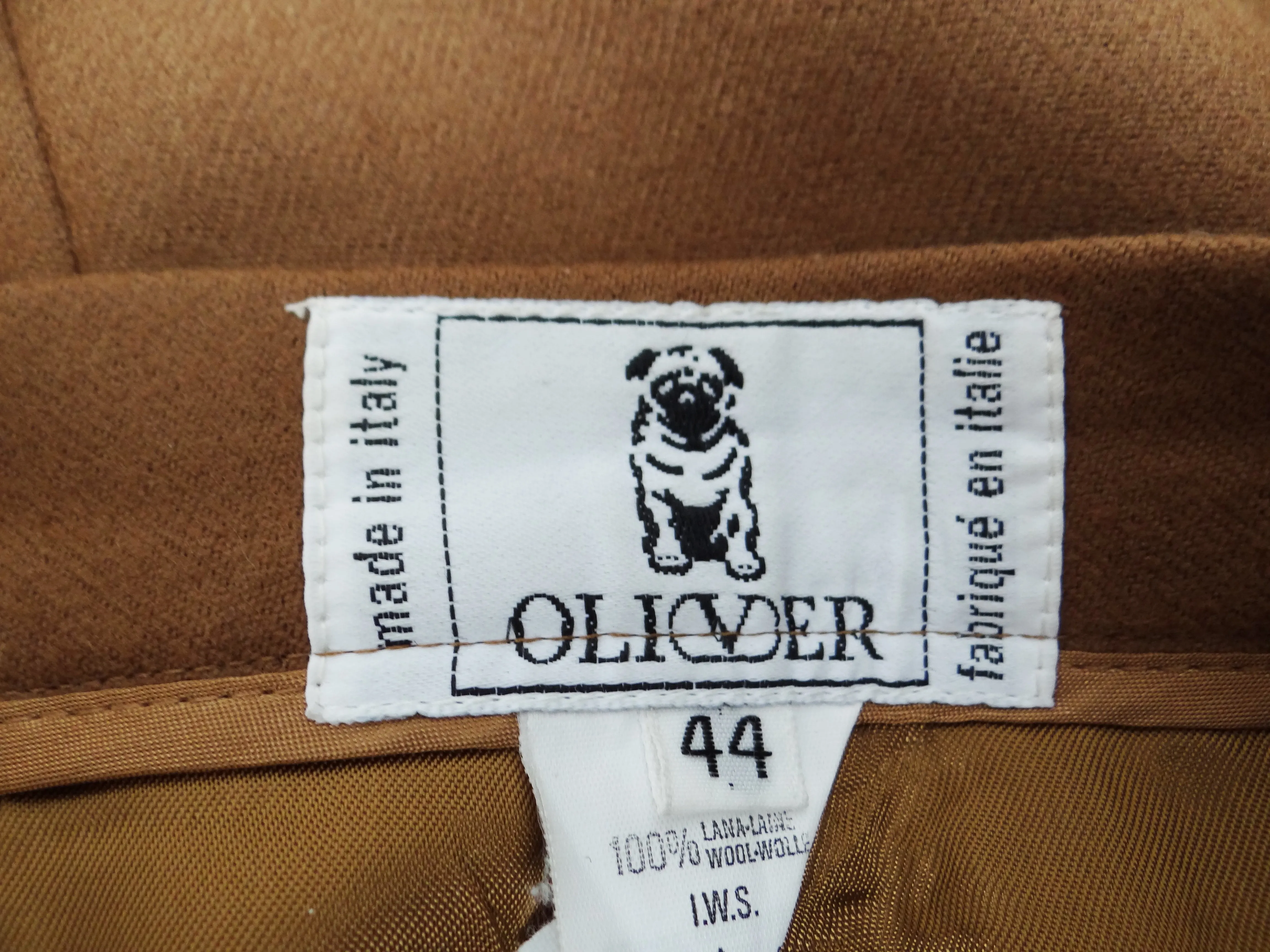 Oliver Pencil Skirt in Camel Wool, UK12