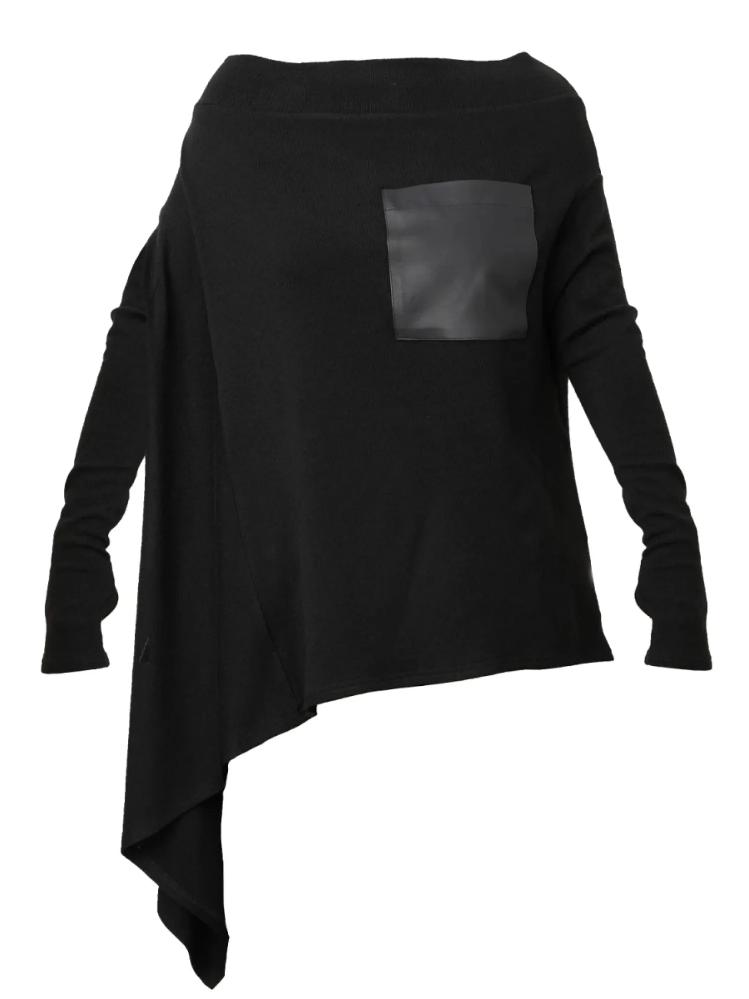 Oversize Knitted Tunic In Black