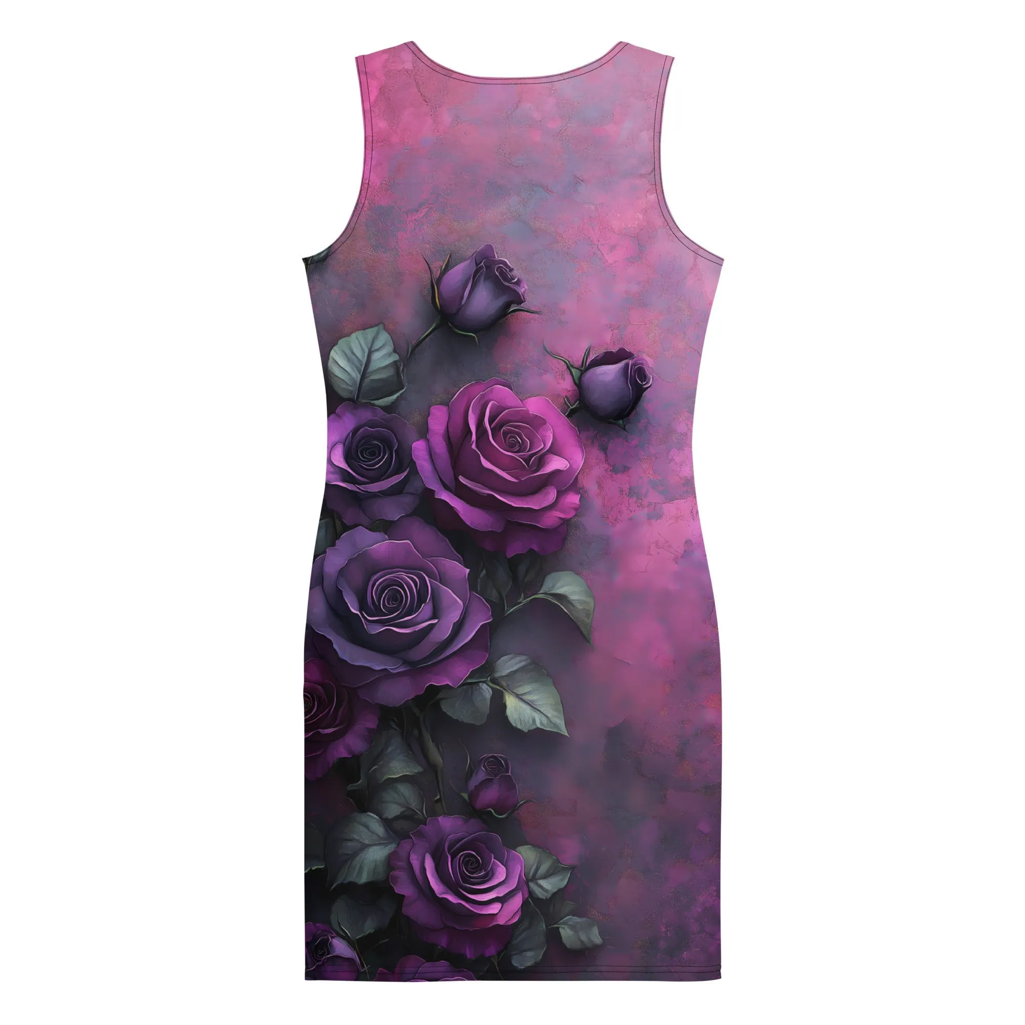 Pasion - Purple Roses Bodycon Dress