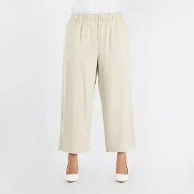 Petrol Ladies Basic Denim Culottes Pants Trendy Fashion High Quality Apparel Comfortable Casual Pants for Women Mid Waist 127562 (Beige)