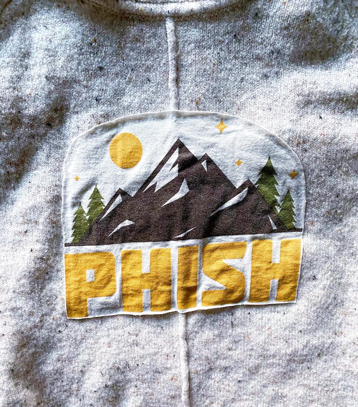 Phish Oatmeal The Gorge Appliqué Cowl Neck Sweater