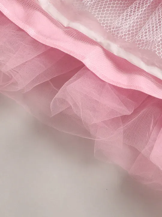 Pink Sparkle  Peplum  Tutu Gown