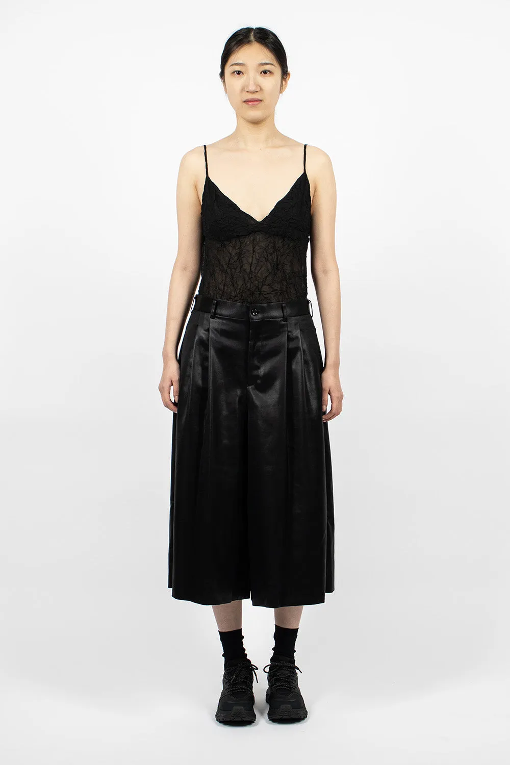 Pleat Culottes Black