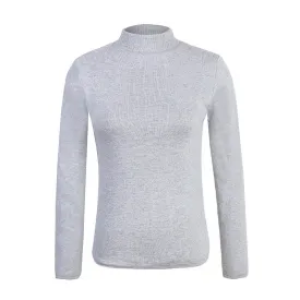 Plush Turtle Neck Plain Women Sweater