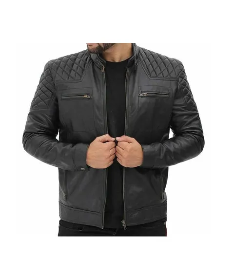 Quilted Biker Jacket