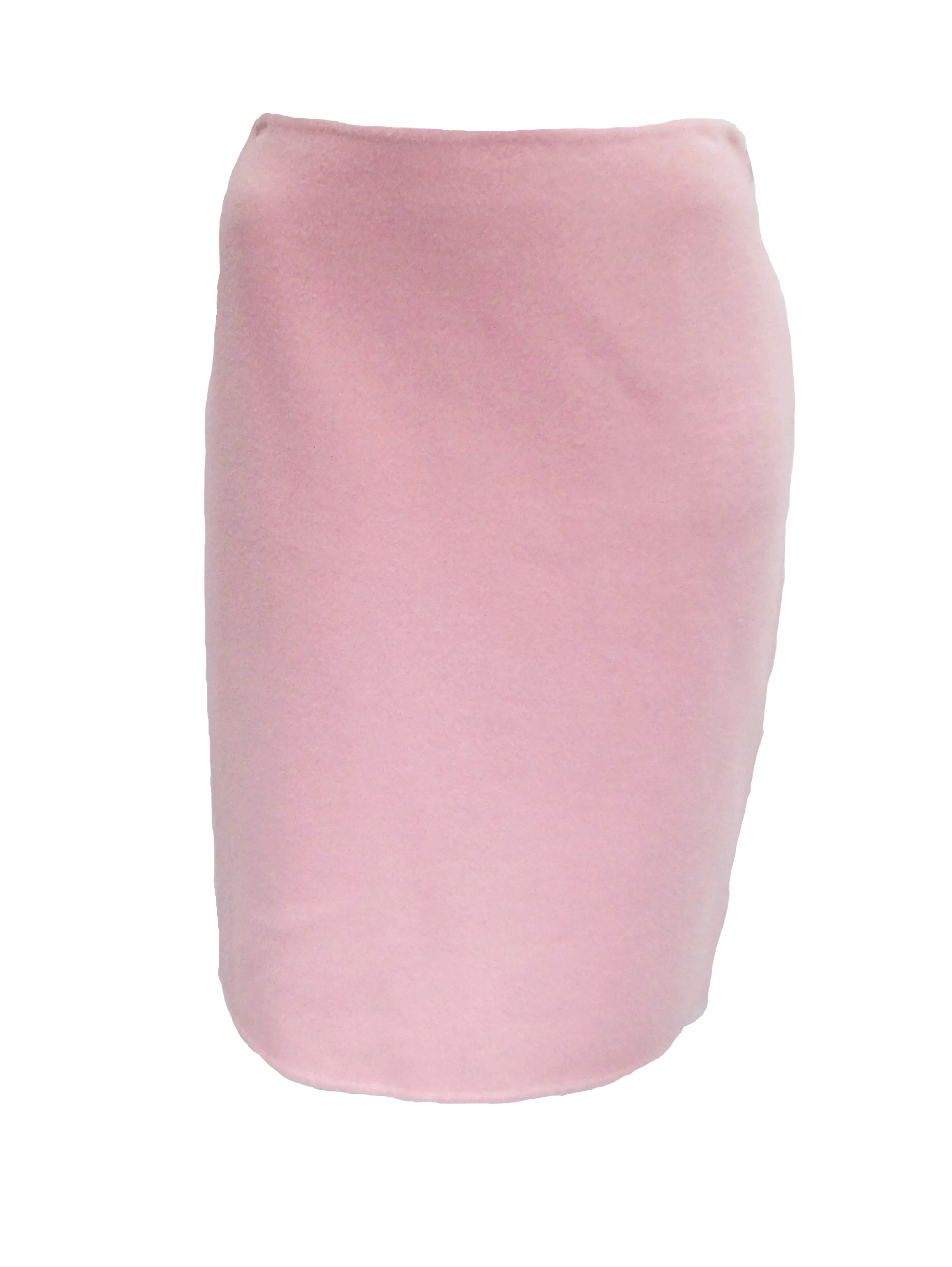 Ralph Lauren Pencil Skirt in  Candy Floss Pink Felted Wool and Cashmere, UK12