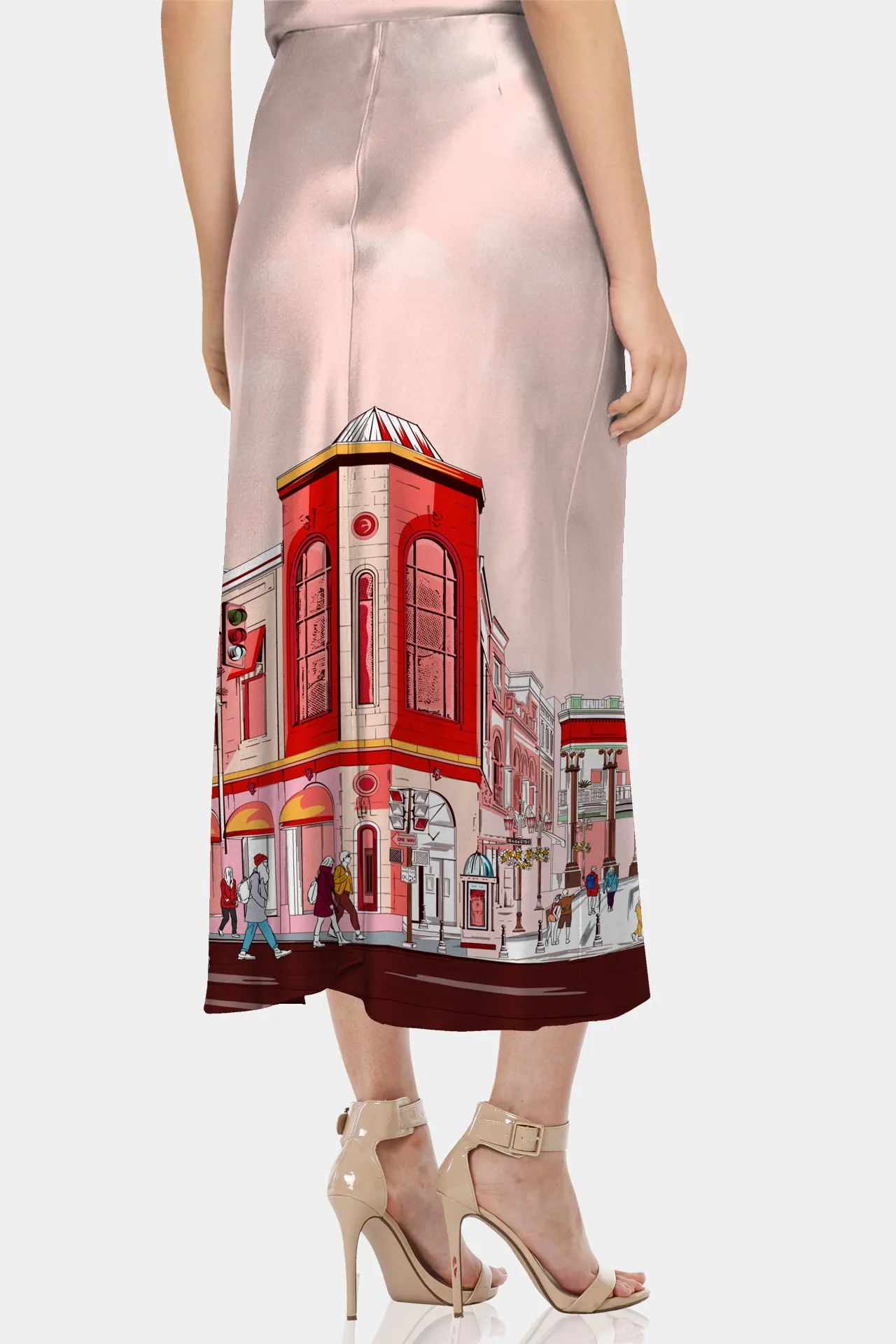 Rodeo Drive Print Ladies Knee Length Skirts