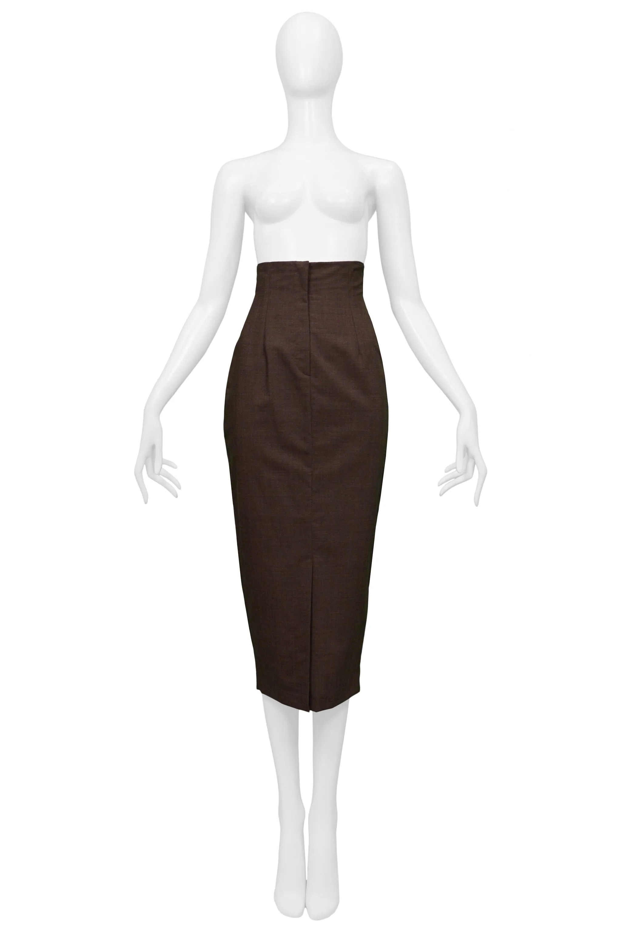 ROMEO GIGLI BROWN STRAIGHT SKIRT