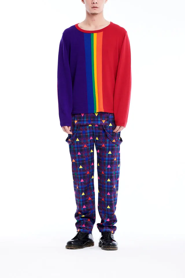 Sean Collection- Rainbow Image Intarsia Fine Knit Knitwear