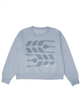 Signature Grain Crewneck | Sky | Ladies