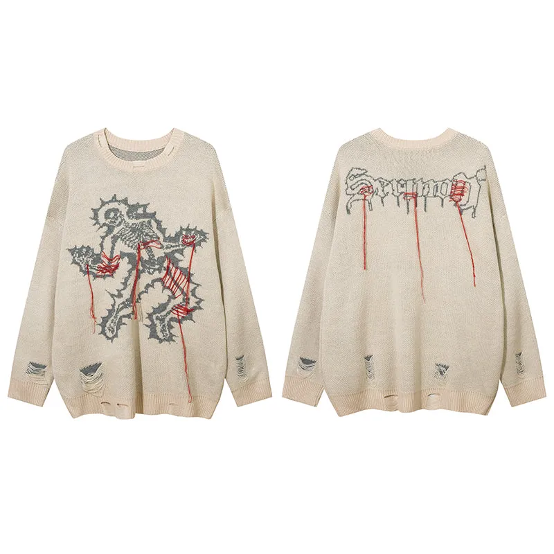 Skeletal Sermon Threads Sweater