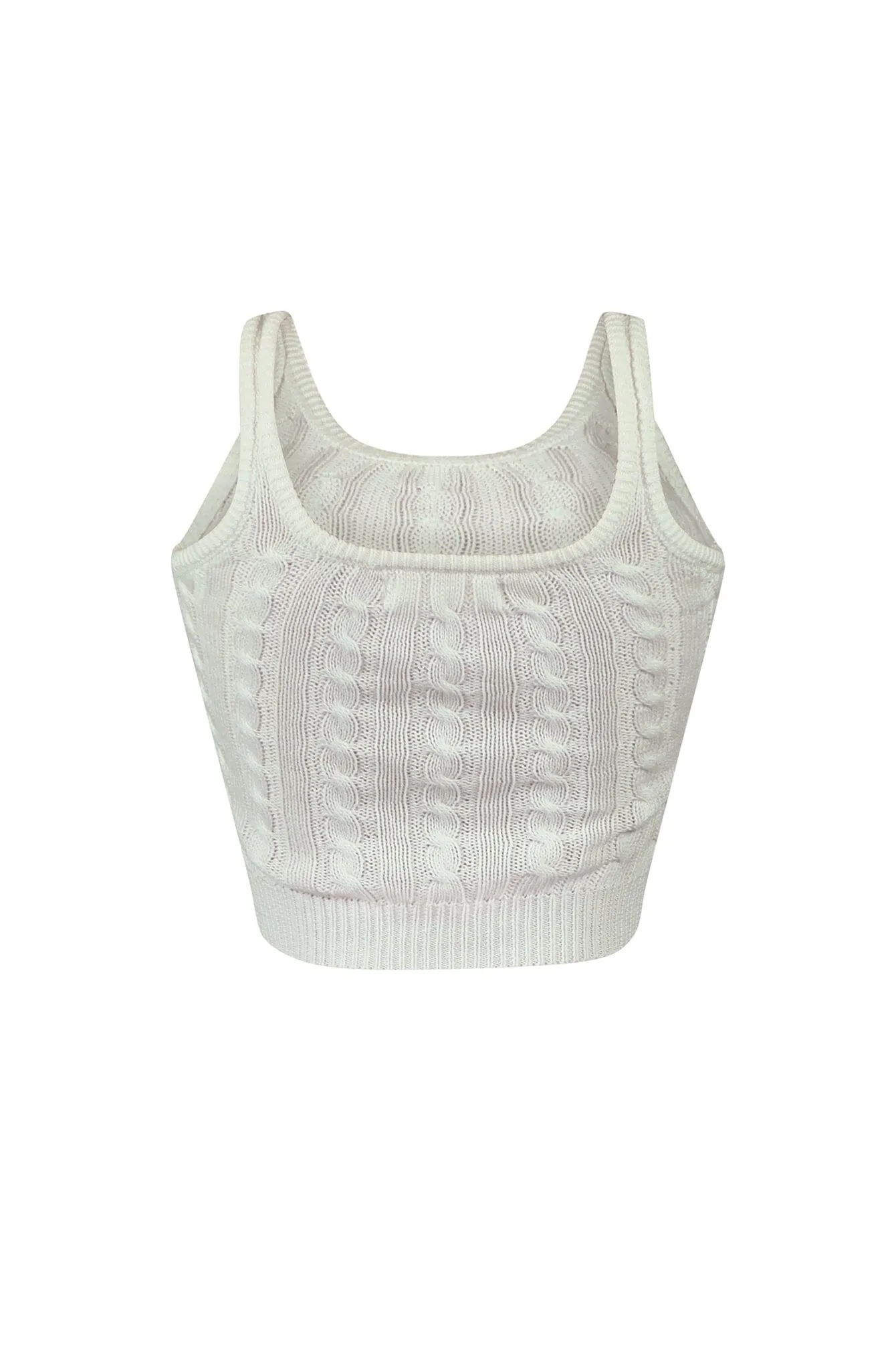 Spice It Up Cable Knit Tank Top