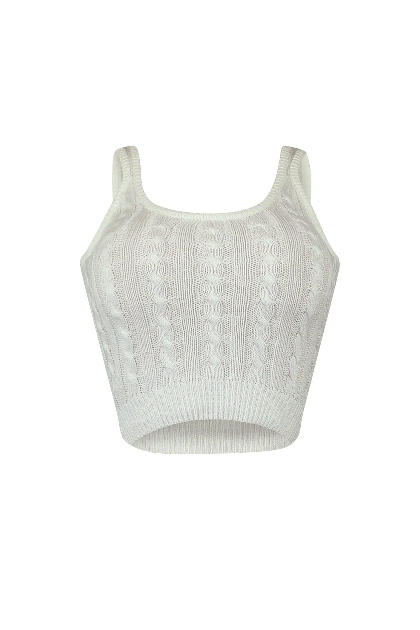 Spice It Up Cable Knit Tank Top