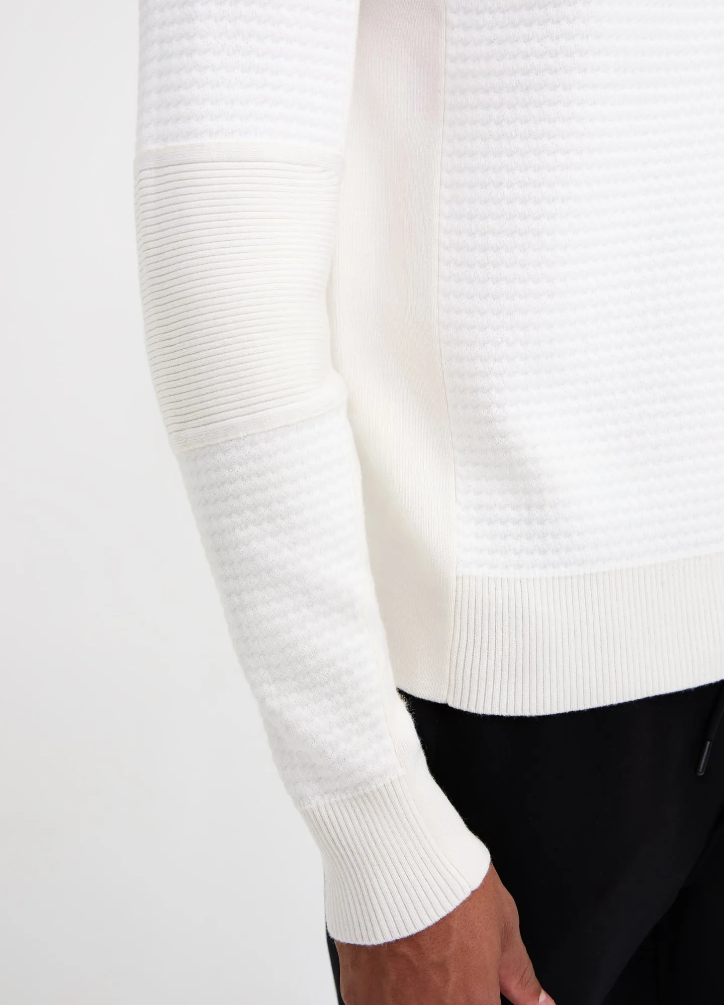 Textured Jacquard Sweater Ivory