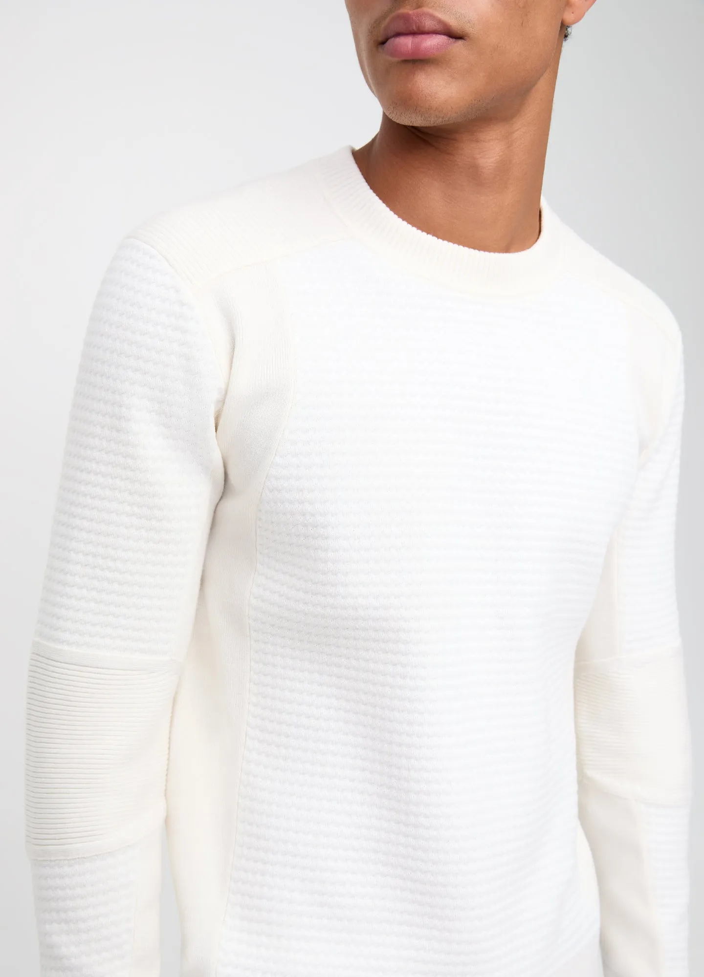 Textured Jacquard Sweater Ivory