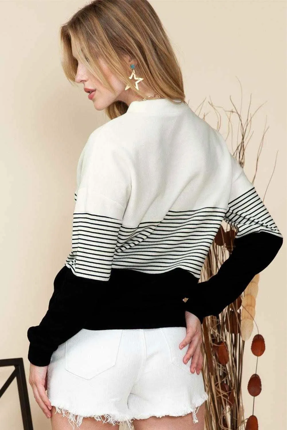 Verona Colorblock Knit Top - Sophisticated Style for Women