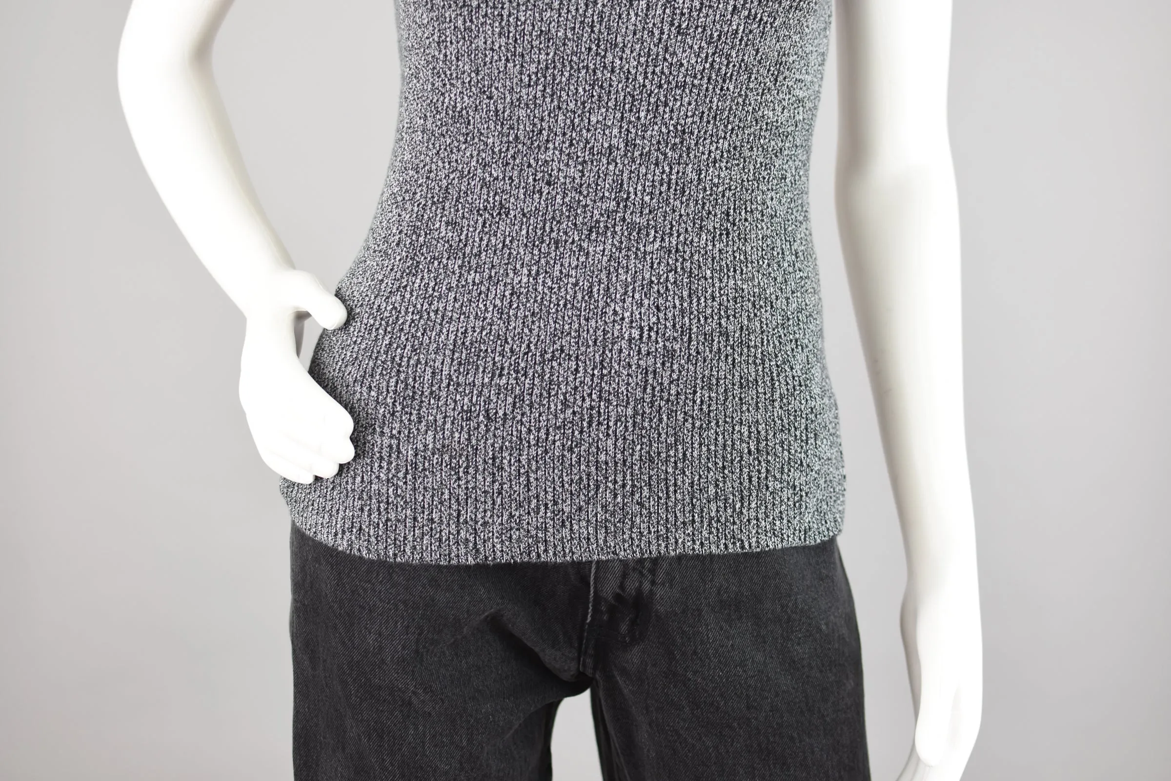 Vintage 90s Turtleneck Knit Tank Top, Women's Small