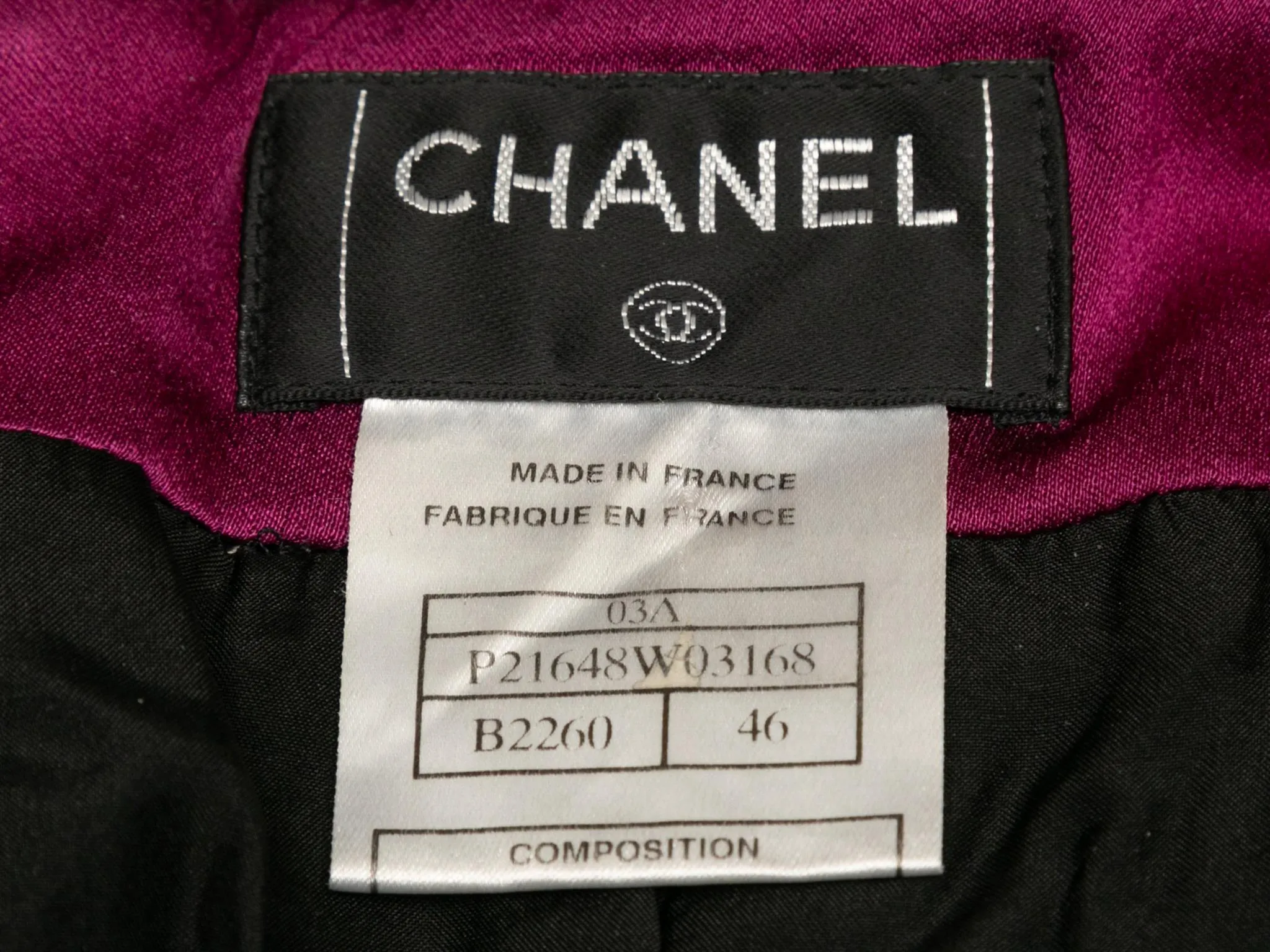 Vintage Black & White Chanel Fall/Winter 2003 Tweed Skirt Size FR 46