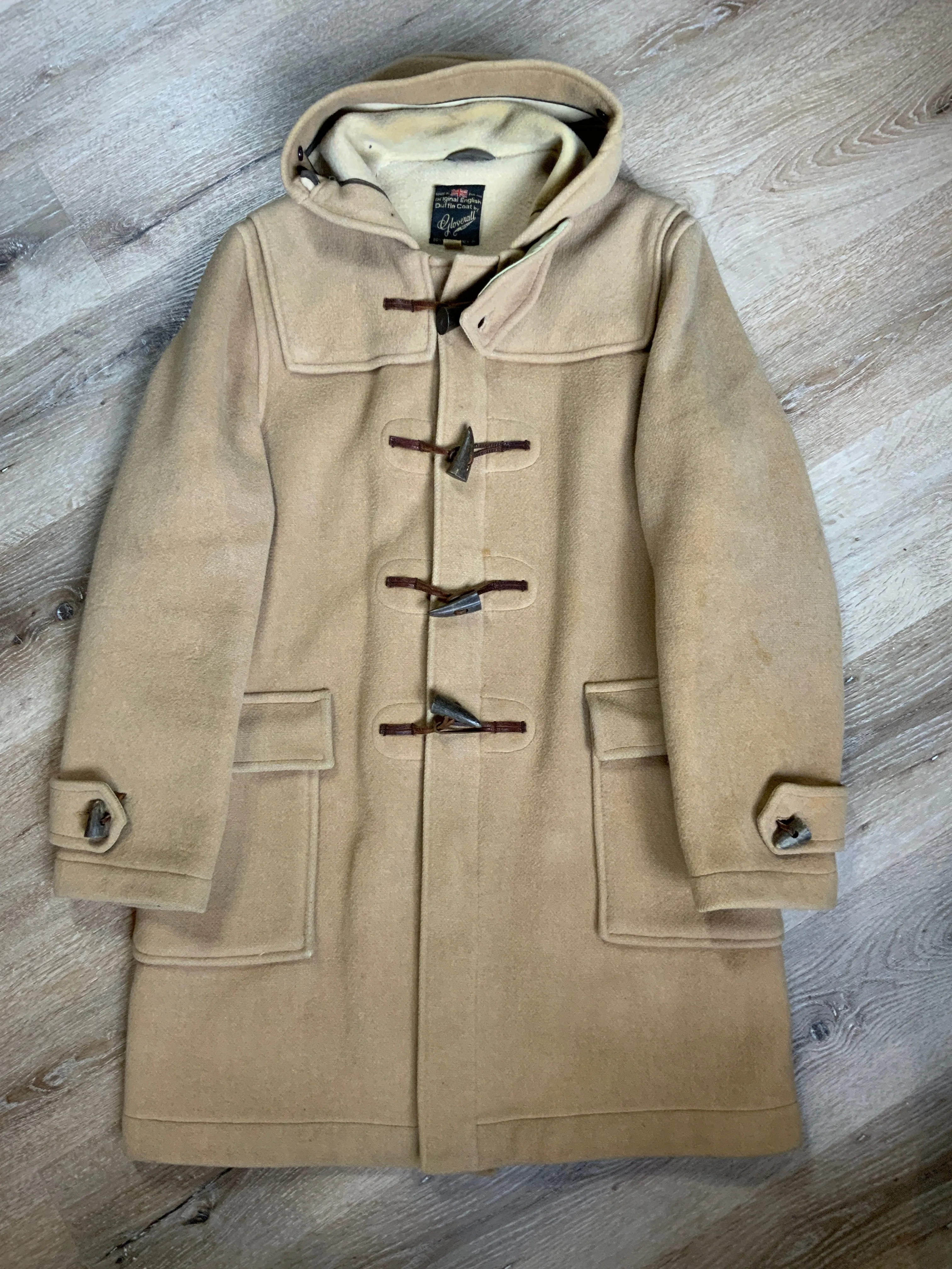 Vintage Gloverall Tan Wool Duffle Coat