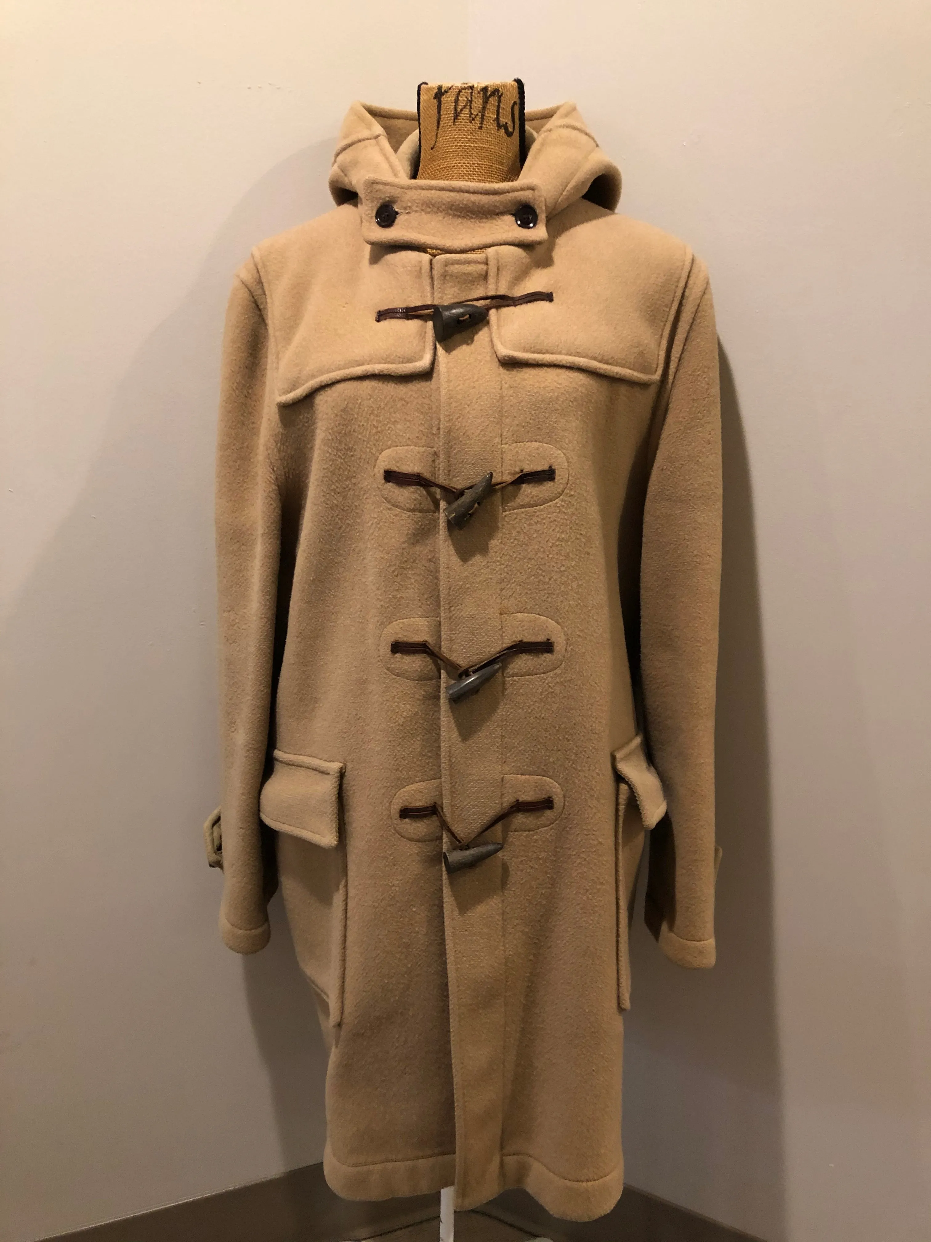 Vintage Gloverall Tan Wool Duffle Coat