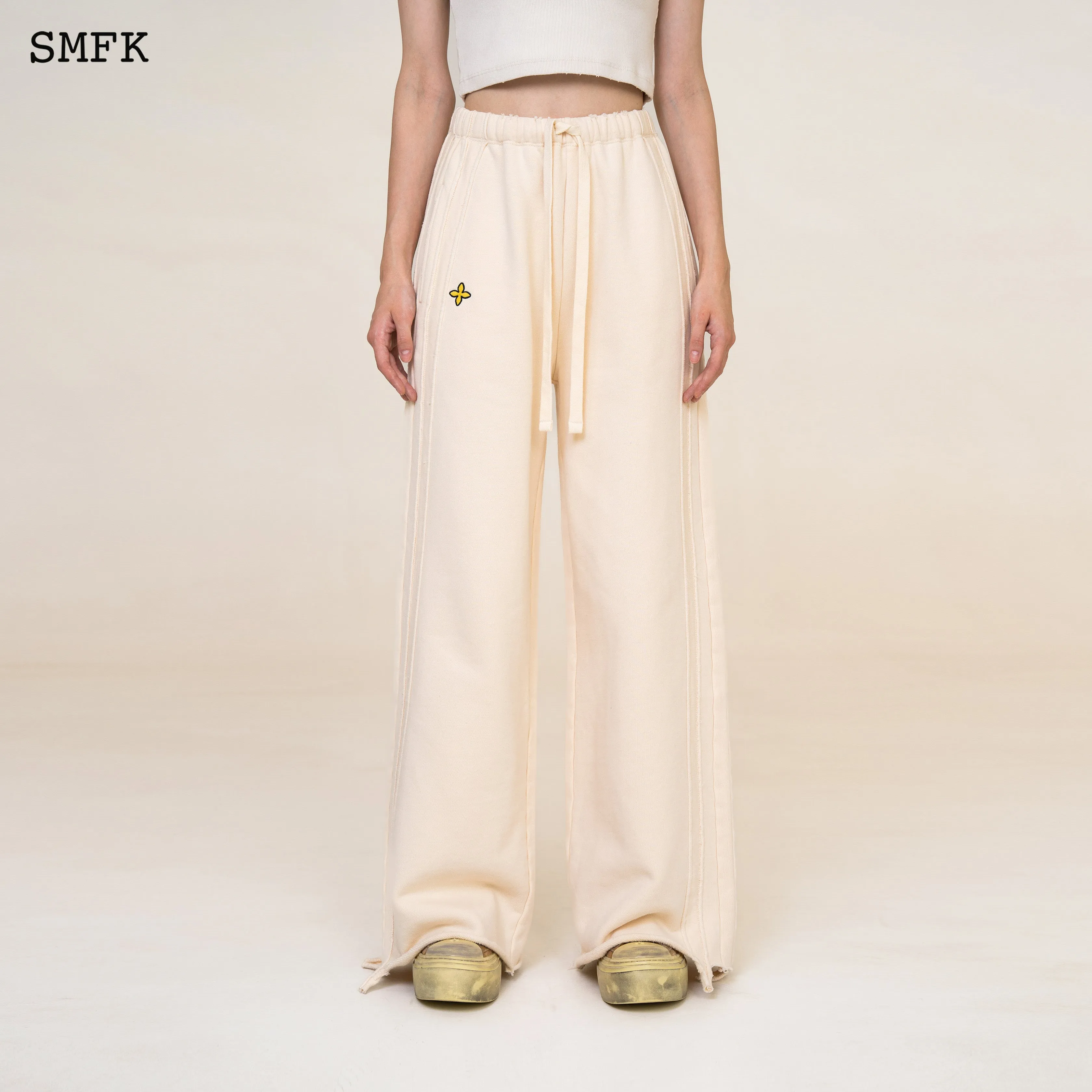 WildWorld Cream Sweatpants Culottes