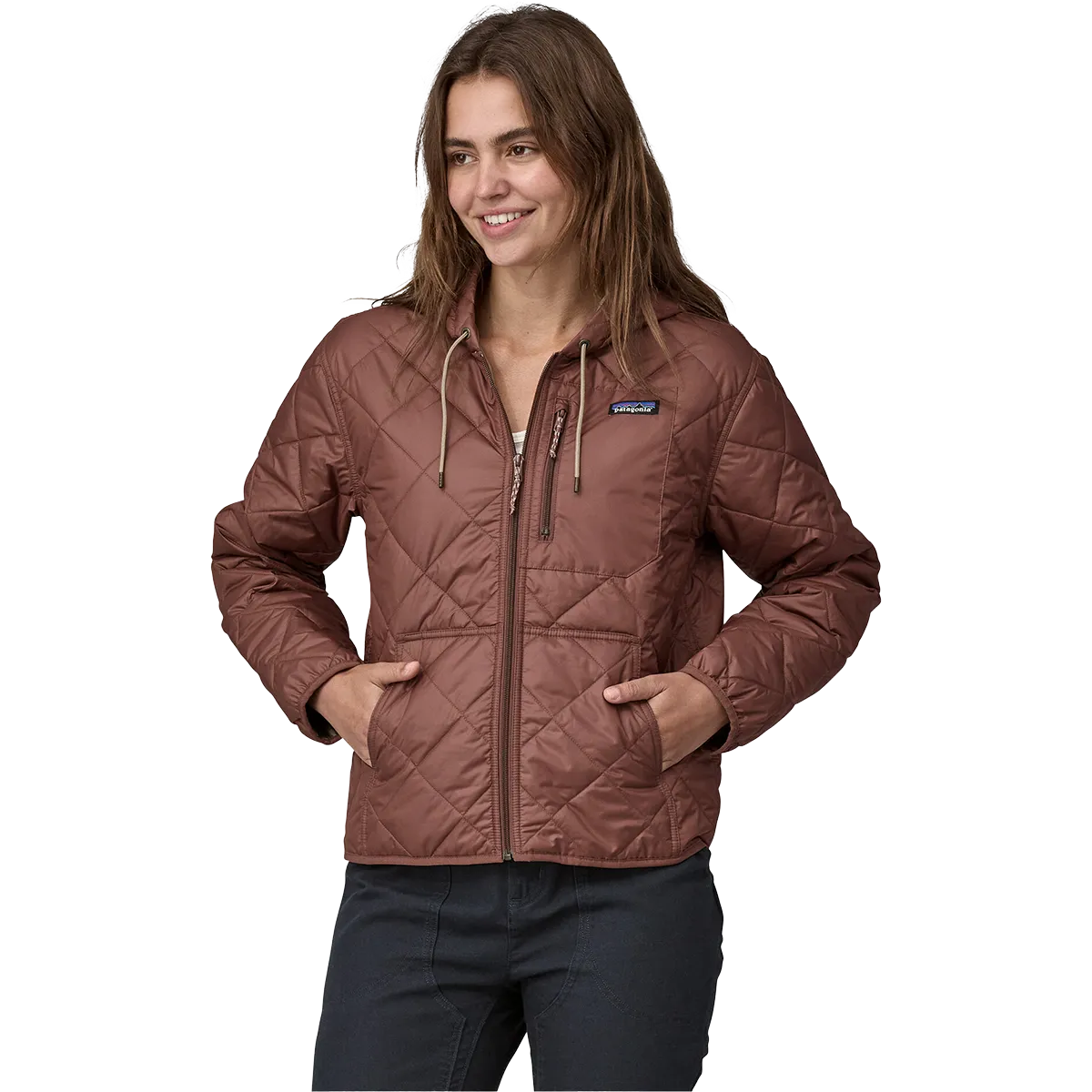 Women's Diamond Quilt Bomber Hoody