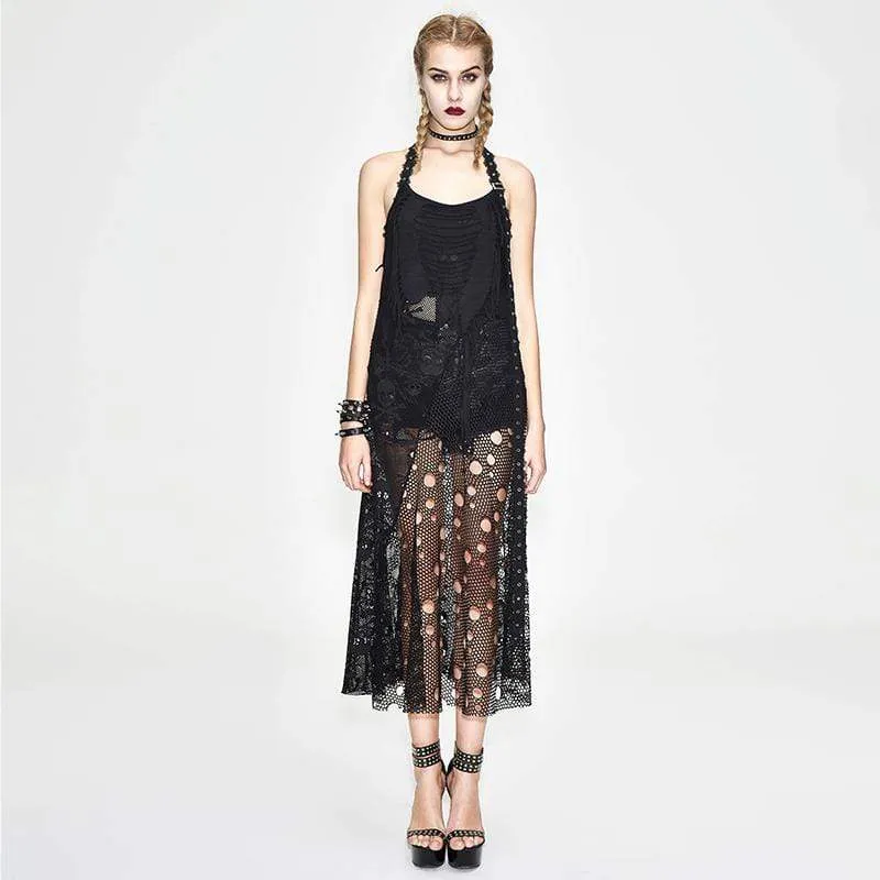 Women's Grunge Net Over Skirt