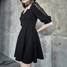 Women's Half Sleeved Irregular Collar Dresses With Halter