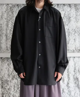 Wool Gabardine Wide Shirt - Blanc YM