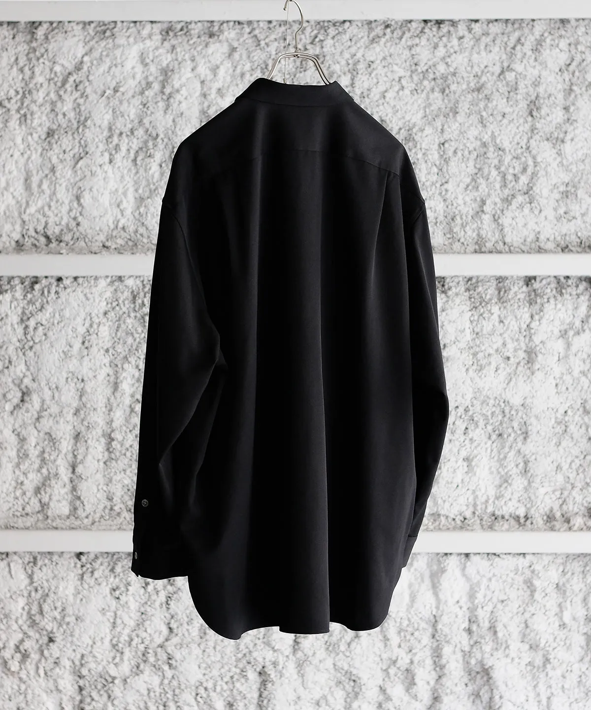 Wool Gabardine Wide Shirt - Blanc YM