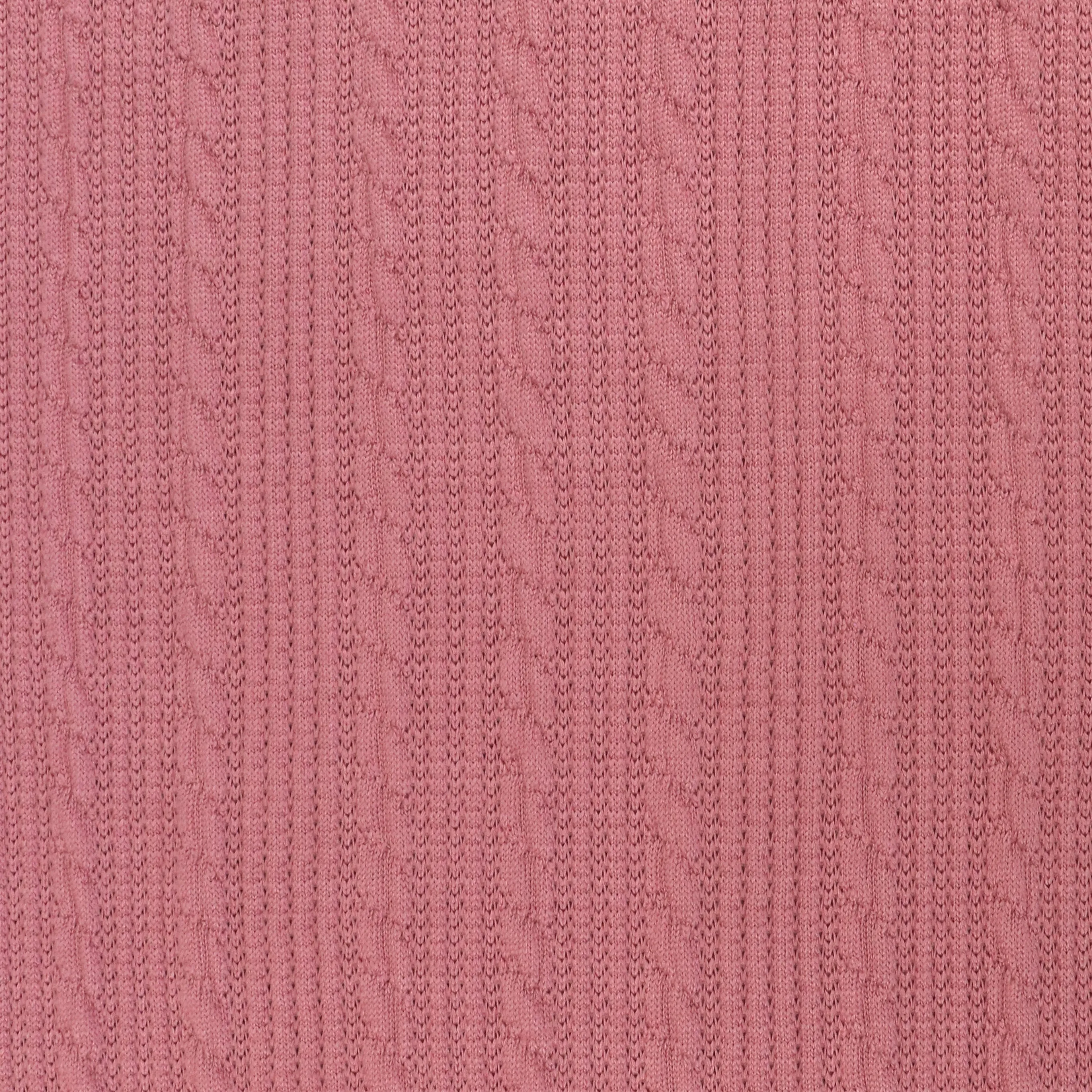 Yarn Dyed Cable Knit - Rose Pink