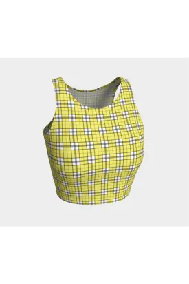 Yellow Plaid Athletic Top