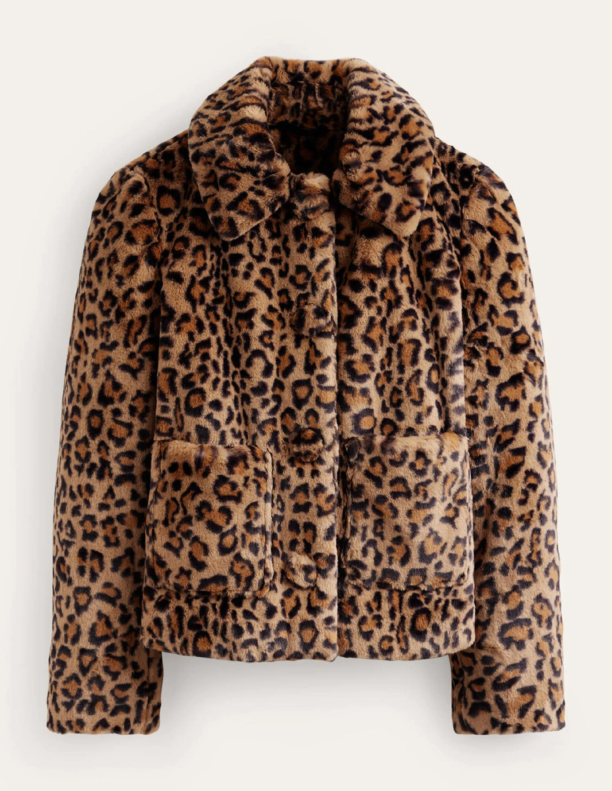 York Faux-Fur Coat-Leopard